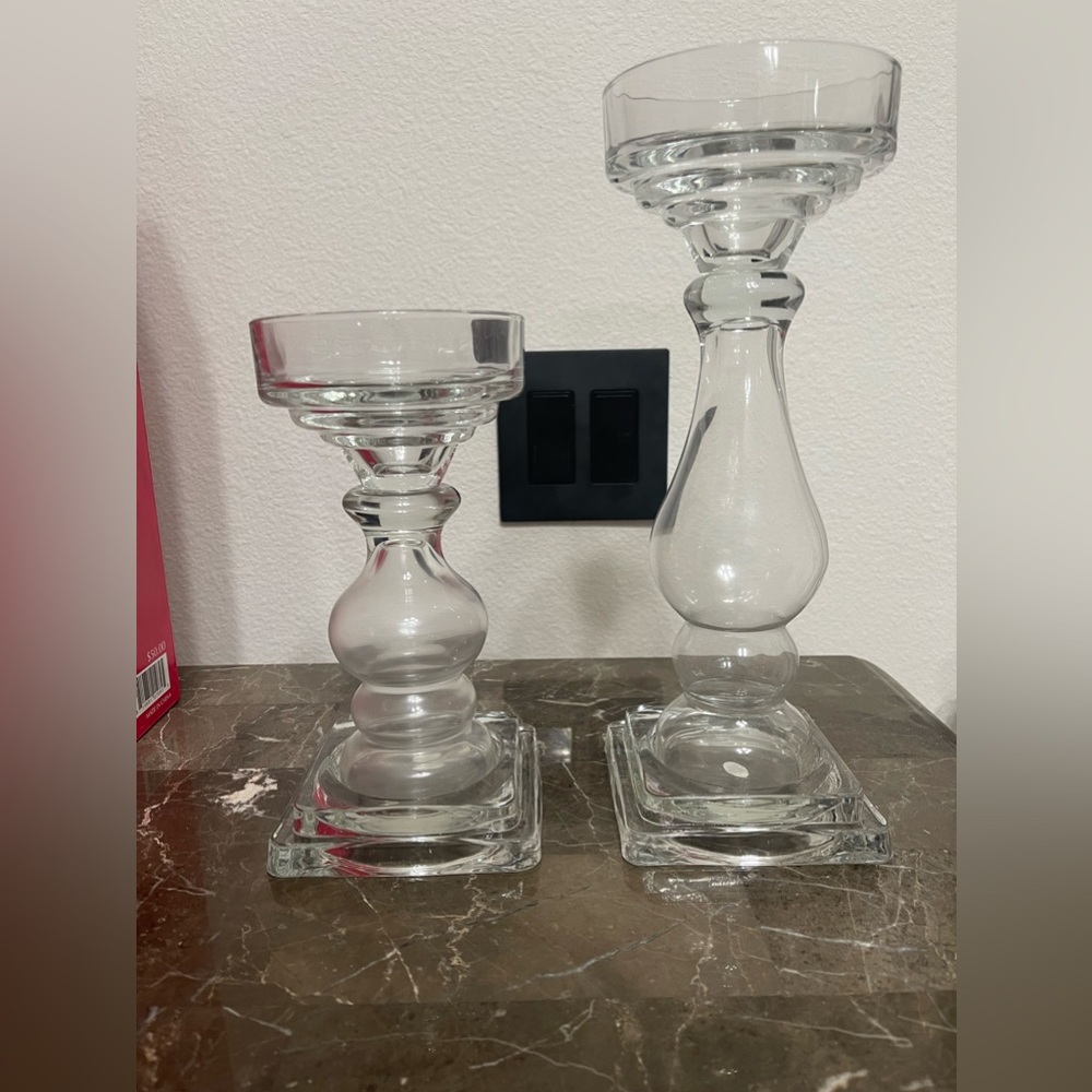 Set of 2 Candle Holders 8 inch and 11 inch